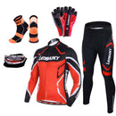 Hochwertiges Profi-Fahrradtrikot Langarm-Set Herren Fahrradbekleidung MTB Radsportbekleidung 3D Gepolstert Atmungsaktive Sportbekleidung Komplette Kits