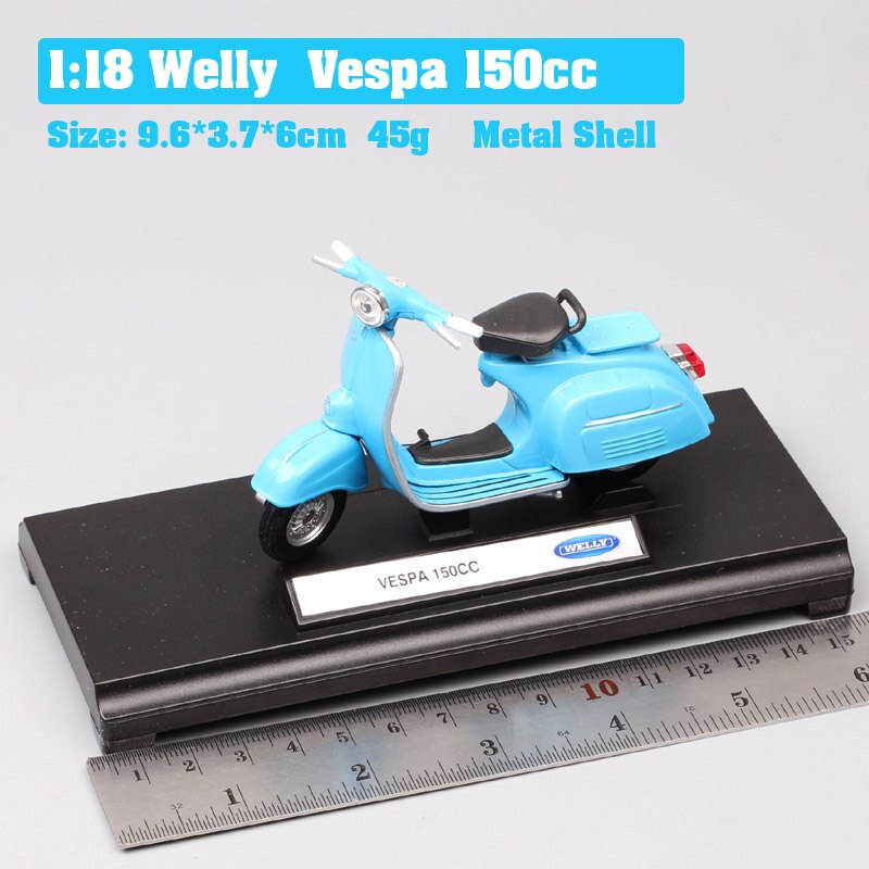 1:18 scale Piaggio Vespa Scooter 98 PK 125 GTR P150X 300 MP5 Primavera GTS motorcycle moto bike diecast vehicles toys model kids