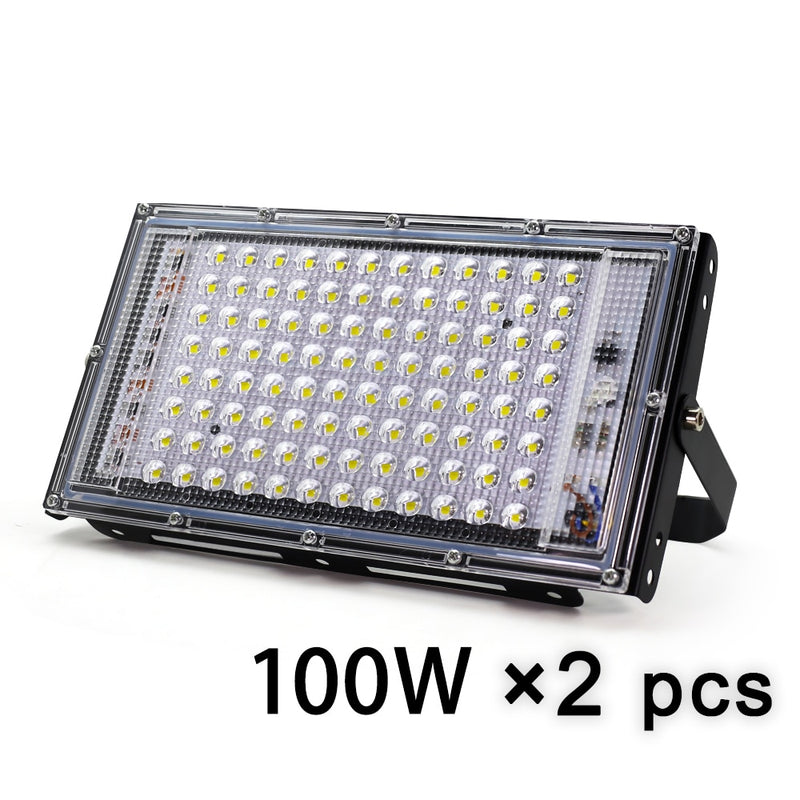 Focos LED Spotlight 50W 100W AC 220V Refletor LED Spot Flood Light Garden Floodlight Outdoor Kitchen Street Landscape Lighting