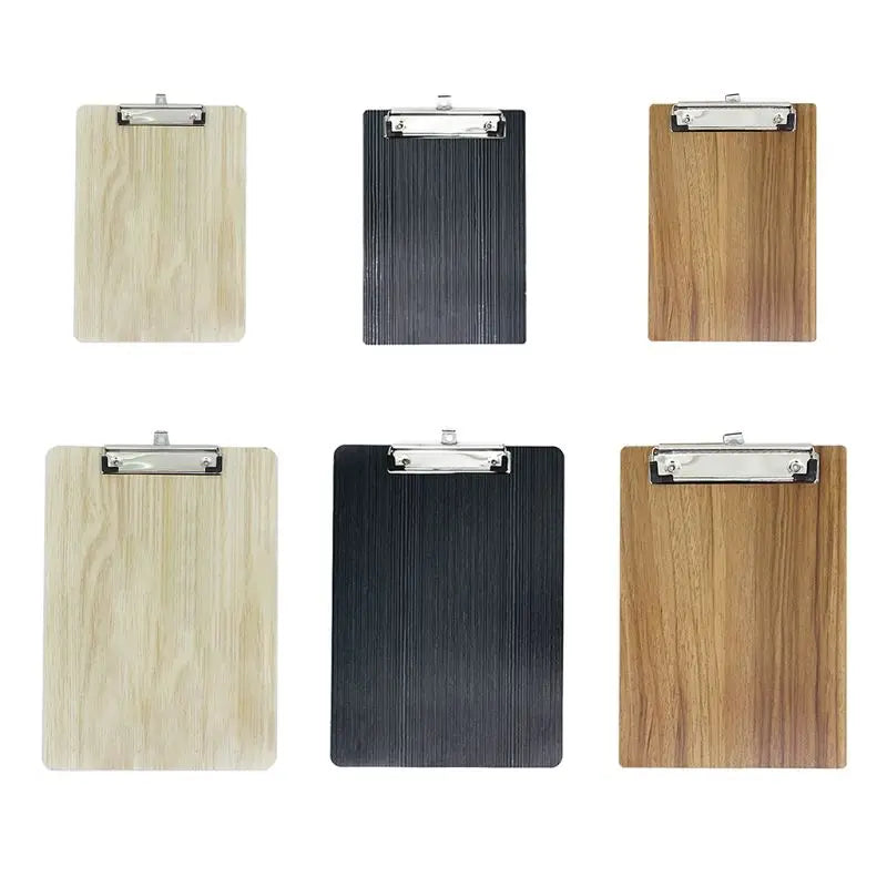 Portable A4 A5 hard Wooden Writing Clipboard File Hardboard Office School Stationery