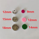 1pc 12mm/15mm/18mm Brooches Cufflinks Diffuser Clip Aromatherapy Clip Essential Oil Locket Stainless Steel Buckle for Women Men