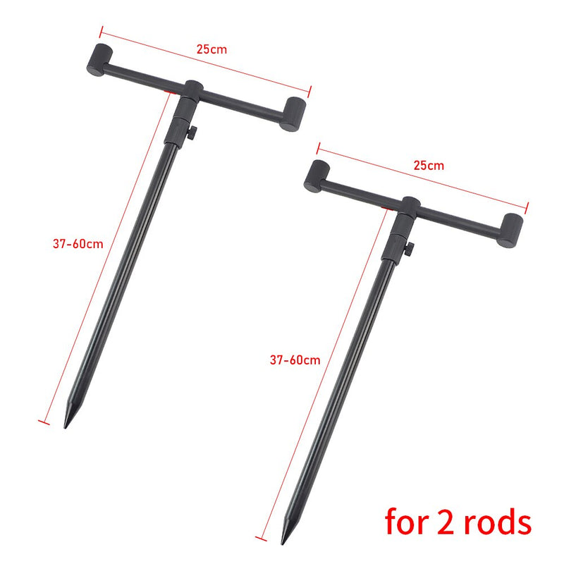 Aluminium Carp Fishing Bank Sticks Fishing Rod Pod Buzzer Bar for 3 Rods