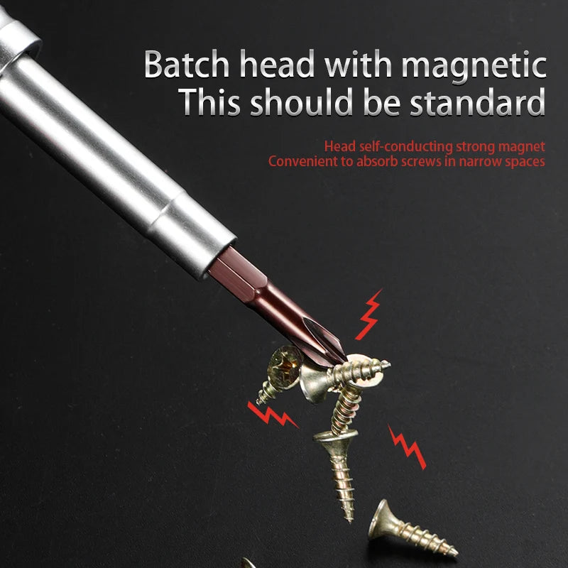 6-in-1 19-in-1 Magnetic Ratchet Screwdriver Set Hex Torx Flat Head Precision Screwdriver Bits Hand Repair Tools for Phone Watch