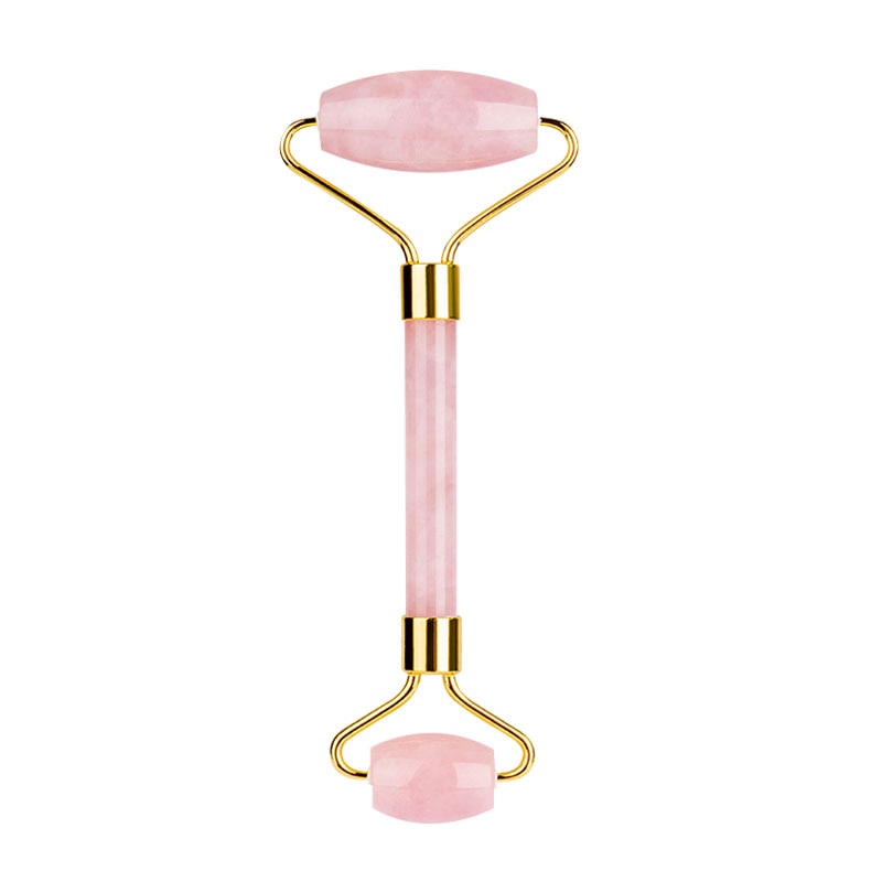 Pink Rose Quartz Jade Massager Roller Gouache Scraper Set Natural  Crystal Stone Gua Sha Board Face Skin Care Beauty Tool