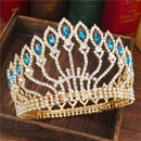 Crystal Queen Hochzeit Tiara Krone Braut Festzug Haarschmuck Barock Diadem Kopfschmuck Damen Braut Kopfschmuck Accessoires