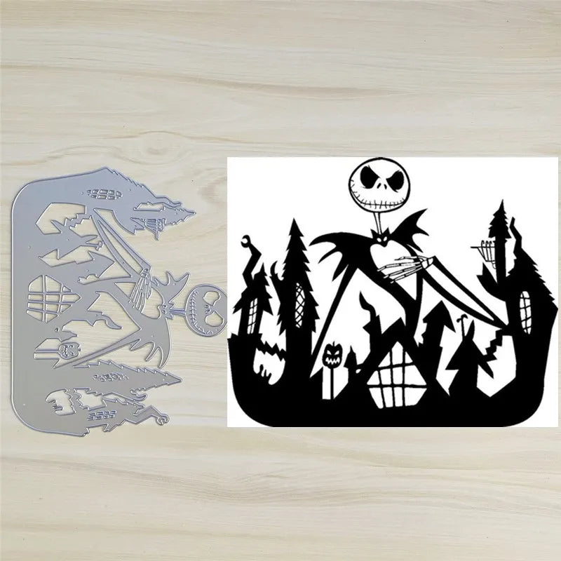 Halloween Castle Frame Skull Bow Metal Cut Dies Stencils for Scrapbooking Stamp/Photo Album Decorative Embossing DIY Paper Cards