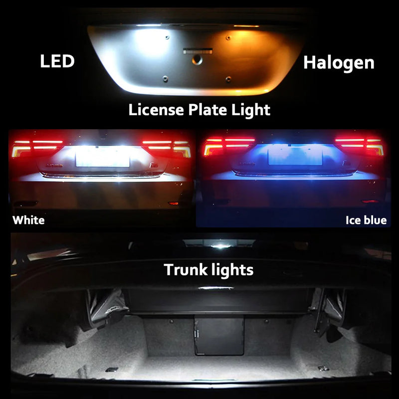 MDNG 11Pcs LED Bulbs Interior Map Dome Trunk Light Kit For Nissan Kicks 2016 2017 2018 2019 2020 2021 2022 2023 Sun Visor Lamp