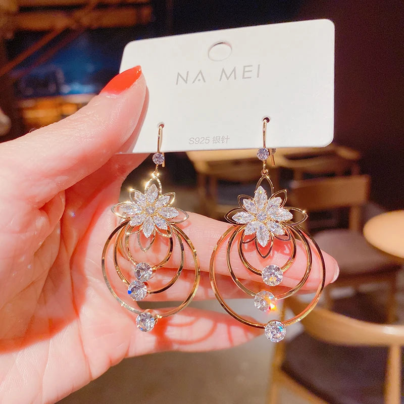 Luxury Hoop Earring For Women 2021 Cute Three Mushroom Hoops Gold Color Sweet Earrings  Designer Trendy Jewelry Accessories