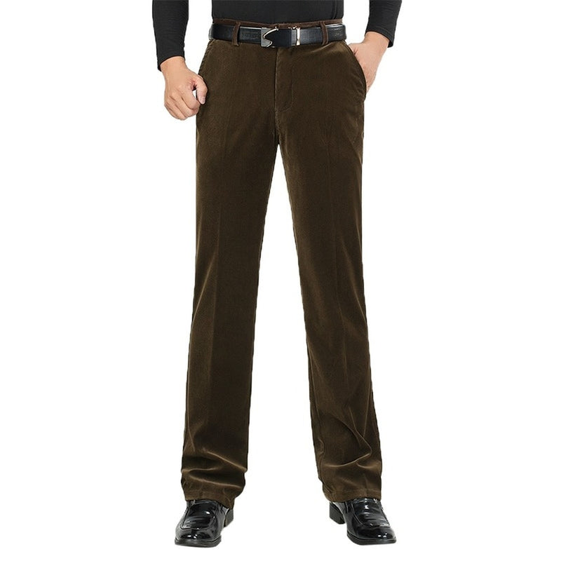 Autumn Men Classic Corduroy Formal Suit Pants Male Slim Fit Business Fashion Trousers Casual Big Size Men's Wedding Dress 3XMR37