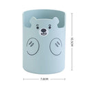 MINKYS Multifunctional 3 Grid 360 Degree Rotating Pen Holder Desktop Organizer Large Capacity Pencil Box School Stationery