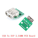 5pcs Micro Mini USB USB A Male USB 2.0 3.0 A Female USB B Connector Interface to 2.54mm DIP PCB Converter Adapter Breakout Board
