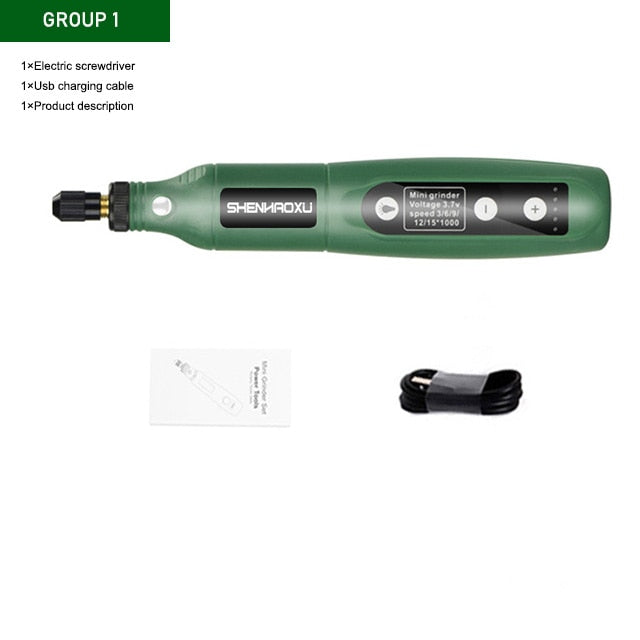 Cordless Grinder Electric Drill 5-Speed Adjustable Engraving Pen Cutting Polishing Drilling Rotary Tool With Dremel Accessories