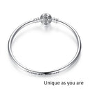 BISAER 925 Sterling Silber Dämonenauge Armbänder Blau Böse Augen Armreifen Pavefassung Zirkon 17-21CM für Damen Party Feiner Schmuck