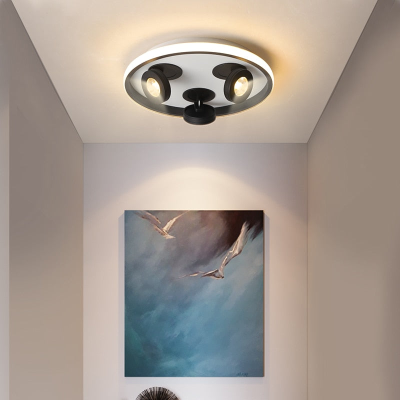 Modern LED Ceiling Lights For Indoor Home Entrance Offline Store White Black Celling Lighting Lamp Lamparas Plafondlamp