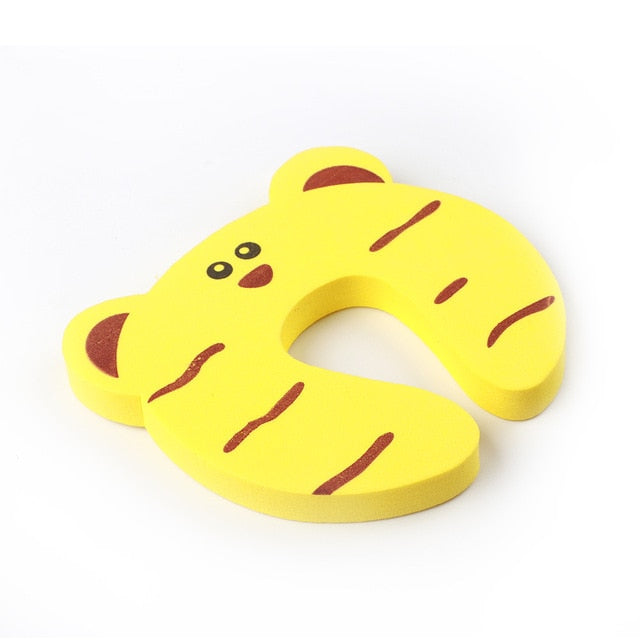 5Pcs/Lot Protection Baby Safety EVA C Shape Door Stopper Cute Animal Security Baby Card Lock Newborn Care Child Finger Protector