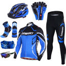 Hochwertiges Profi-Fahrradtrikot Langarm-Set Herren Fahrradbekleidung MTB Radsportbekleidung 3D Gepolstert Atmungsaktive Sportbekleidung Komplette Kits