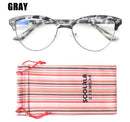 SOOLALA Cat Eye Halbrand-Anti-Blaulichtfilter Brillenrahmen Damen Blaulichtfilternde Anti-Strahlungs-Computerbrille