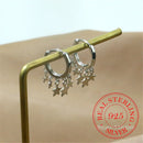 925 Sterling Silver Tassel Star Stud Earrings For Women Wedding Jewelry Female pendientes mujer moda aretes de mujer