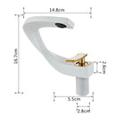 Tuqiu Bathroom Faucet Brass Rose Gold White Bathroom Basin Faucet Cold Hot Water Mixer Sink Tap Deck Mounted Black Rose Gold Tap