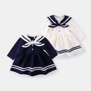 Baby Dresses Spring Autumn Preppy Style Kids Clothing Newborn Infant Baby Girls Party Long Sleeve Dress Kids Clothes 0-2Y