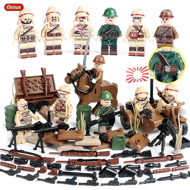 New WW2 Mini Soviet Russian Army Soldiers Figures Military Small Building Block The Battle Of Kursk Military Block Brick MOC Toy