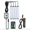 RGB-LED-Glühbirnen für die Fahrzeuginnenraumbeleuchtung mit USB-Wireless-Fernbedienung, APP-Musiksteuerung, verschiedenen Modi und dekorativer Auto-Lampe