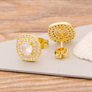 Modische Damen Geometrische Ohrstecker Kupfer Zirkonia Hochzeit Party Alltag Charm Schmuck Hot Dropshipping Styles
