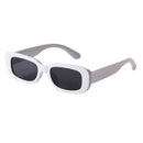 Klassische weiße rechteckige Damen-Sonnenbrille Neue Mode kleine Retro-Marken-Designer-Quadrat-Sonnenbrille Weibliche Dame Brille