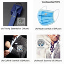 1pc 12mm/15mm/18mm Brooches Cufflinks Diffuser Clip Aromatherapy Clip Essential Oil Locket Stainless Steel Buckle for Women Men