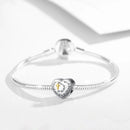 Eudora  Figure of the Cross Heart Metal Beads For Women Jewelry Making 925 Sterling Silver Good Luck Charms Fit for Silver Brace