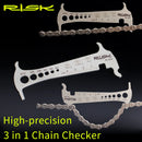 RISK Bicycle Chain Checker 3 in 1 Stainless Steel Bike Chain Hook / Loss Indicator / Bolt Measurement Ruler Cycling Parts