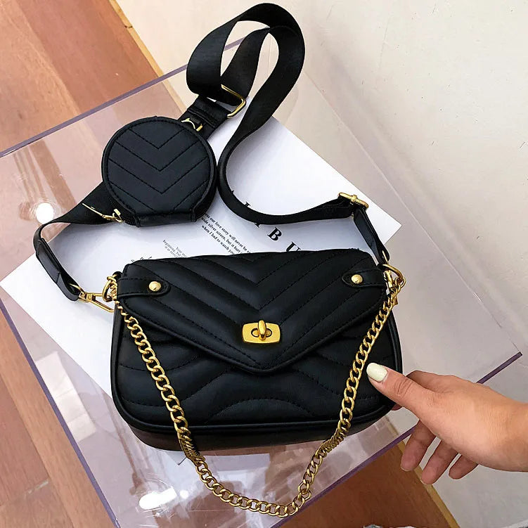 Crossbody Bag for Women New Purse and Handbag Female Travel PU Leather Shoulder Bag Ladies Luxury Brand Designer Chain Bag small