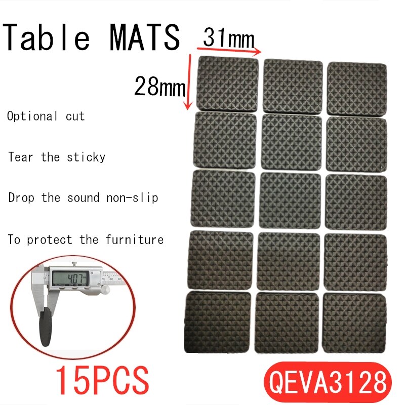 Self Adhesive Furniture Leg Feet Rug Felt Pads Anti Slip Mat Bumper Damper for Chair Table Protector Hardware Round Square Black