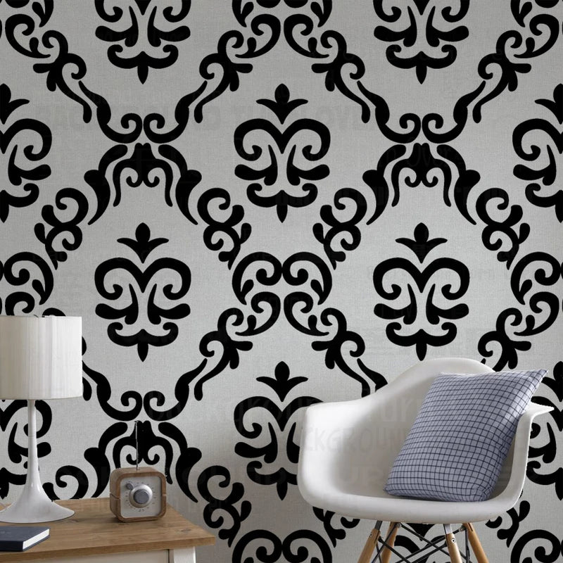 50cm 60cm Stencil Stencils For Walls Large Mandala Template Reusable Rococo Baroque Damask Luxury Retro Vintage Flourish S029