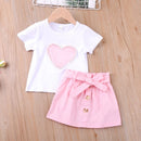 Humor Bear Baby Girl Clothes Fashion New Girls Clothing Sets Kids Clothes Toddler Girl Cute Bow T-shirt+ Pants Summer Set