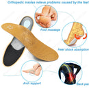 WINRUOCEN Full/Half Insoles Leather Premium Orthopedic Arch Support For Flat Feet Foot Massage men women O/X Leg Half Care Pads