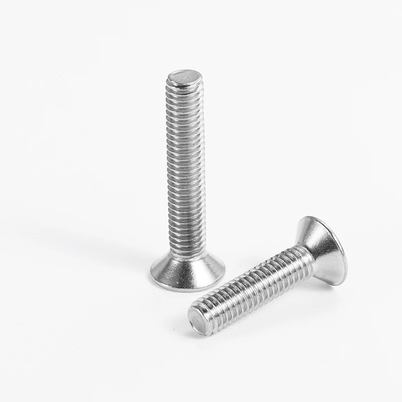 M5 304 Stainless Steel Hexagon Socket Countersunk Head Screws M5*6 8 10 12 14 16 30 40 50 60 70 80 90 100mm DIN7991 Full Thread