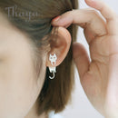Thaya Cute Cat Fish Trendy Earrings Female S925 Sterling Silver Animal Ear Hook Stud For Women Lovely Party Gifts