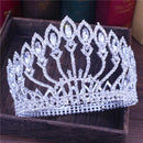 Crystal Queen Hochzeit Tiara Krone Braut Festzug Haarschmuck Barock Diadem Kopfschmuck Damen Braut Kopfschmuck Accessoires