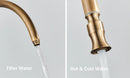 Rozin Filter Water Kitchen Faucet 2 in 1 Antique Brass Pull Out Nozzle Kitchen Purification Crane 2 Ways Swivel Mixer Tap