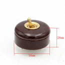 AC 250V Vintage Ceramic Toggle Switch Brass Lever Rocker Retro ON OFF Wall Switch Classical Lamp Switch