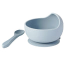Neue Farben Fütterset Lebensmittelechtes Silikon Baby Schüssel Set Rutschfeste Saugnapfschale Löffel Kindergeschirr BPA-freies Geschirr Dropship