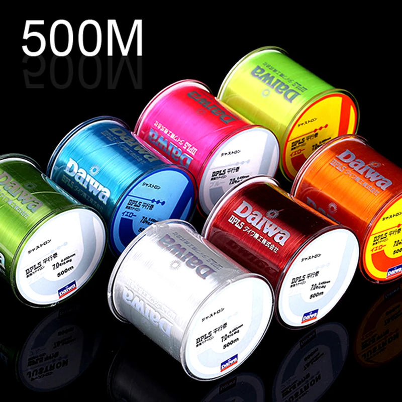 High Quality Multiple color 500m Super Strong Fishing Line Japan Monofilament Nylon Fishing Line 2-35LB