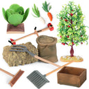 Heimdekoration Zubehör Obstbaum Bauernhof Werkzeuge Hausmodelle Gartenlandschaft Miniatur Actionfiguren Spielzeug für Kinder