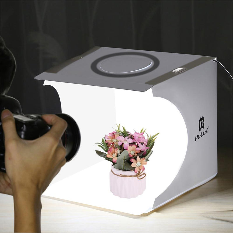 Mini Ring Lightbox Folding Portable Photo Studio Box Photography Softbox light box Studio Shooting Tent Box Kit with 6 Backdrops