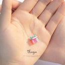 Thaya Color Light Bow Gift Necklace 925 Silver Bohemia Interesting Color Prism Necklace for Women Special Design Jewelry