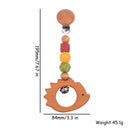 Wooden Baby Teether Wooden Pram Clip Baby Toy Baby Mobile Pram Personalize Baby Teething Pacifier Chain Chewable Baby Rattle