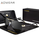 AOWEAR Herren-Flieger-Sonnenbrillen Polarisierte Spiegel-Sonnenbrillen für Herren HD-Fahr-Polaroid-Sonnenbrillen lunettes de soleil homme