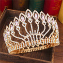 Crystal Queen Hochzeit Tiara Krone Braut Festzug Haarschmuck Barock Diadem Kopfschmuck Damen Braut Kopfschmuck Accessoires