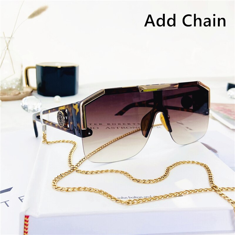 2021 New Fashion Oversized Square Sunglasses Men Retro Gradient Trendy Driving Brand Design Sun Glasses Wholesale Dropship UV400